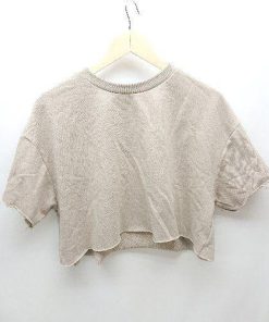 ◇ ANAP アナップ スウェット ウエストゴム リブ襟 切りっぱなし セットアップ サイズＦ グレージュ レディース E