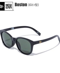NEW ERA ニューエラ サングラス ボストン スクエアレンズ シャイニーブラックフレーム グリーンポラライズドレンズ 偏光レンズ UVカット 紫外線対策